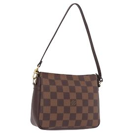 LOUIS VUITTON Damier Ebene Trousse Make Up Pouch N51982 LV Auth ka5085