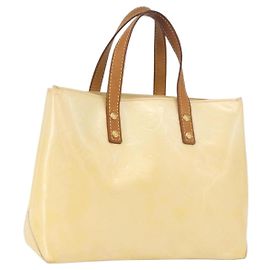 LOUIS VUITTON Monogram Vernis Reade PM Hand Bag Perle M91336 LV Auth BA13750