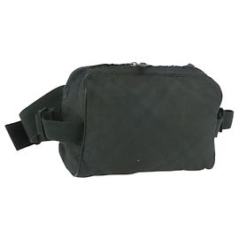 Bolso de cuerpo BURBERRY Nova Check Nylon Verde Plata Auth 189973