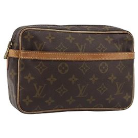 LOUIS VUITTON Monogram Compiegne 23 Clutch M51847 LV Auth ep14995
