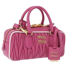 Borsa Miu Miu Matelasse Arcadi Small in pelle 2way Rosa Oro Auth 189560SM