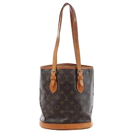 Borsa a tracolla Louis Vuitton Bucket PM in tela Monogram marrone M42238