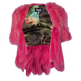 Dolce & Gabbana, Bolero aus Fuchsfell in Rosa