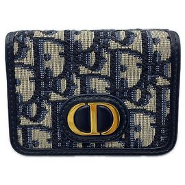 Cartera compacta 30 Montaigne en jacquard Oblique de Christian Dior