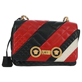 Versace Medusa Padlock gesteppte Leder Handtasche Medium