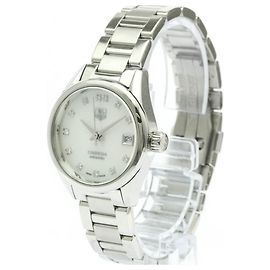 Tag Heuer Carrera Calibre 9 Automatico in Acciaio Inossidabile con Madreperla e Indici in Diamanti 28