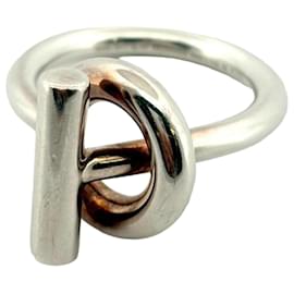 Bague bandeau HERMES Echappé MM Silver 925 - Hermès
