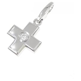 Collana con ciondolo a croce in oro bianco Cartier