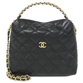 Borsa Chanel AP4066 in pelle di vitello martellata nera