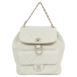 Zaino Chanel AS3618 in pelle bianca