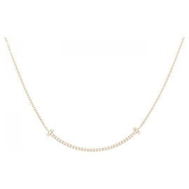 Tiffany & Co Collana piccola Tiffany T Smile in oro rosa