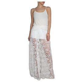 Jay Ahr Abito Lungo in Pizzo Bianco