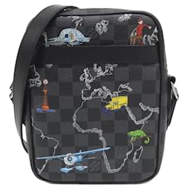 Borsa a tracolla Louis Vuitton Damier Graphite Map Danube
