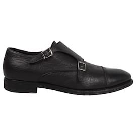 Henderson Baracco Scarpe Double Monk Strap in Pelle Nera - Autre Marque