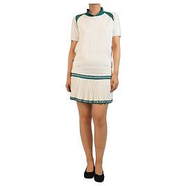 Autre Marque Set top da tennis e gonna bianco e verde - taglia L