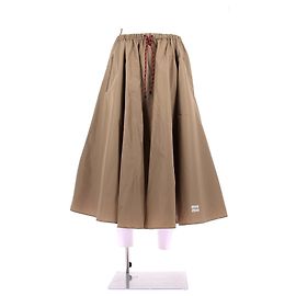 Falda Miu Miu caqui de poliéster Talla 42