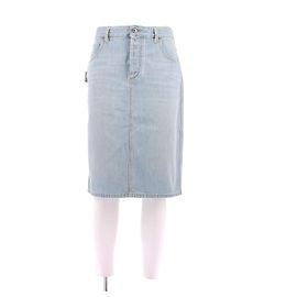 Falda midi de denim azul Bottega Veneta Algodón Talla 40