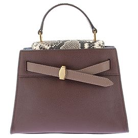 Veronica Beard Bolsa de couro bordô