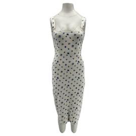 Autre Marque Vestido floral de algodón blanco PUJKA S