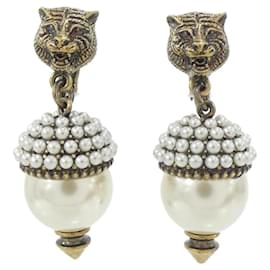 Orecchini a clip Gold and White Gucci 434724 I12RO