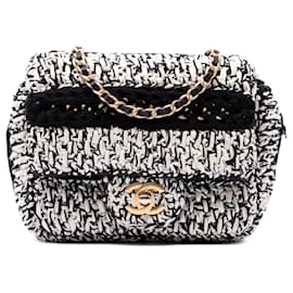 Chanel White Raffia Braided with Love Flap