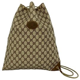 Borsa a coulisse Gucci Brown GG Supreme