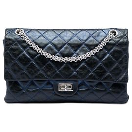 Chanel Blue Quilted Aged Calfskin Reissue 2.55 Double Flap 226