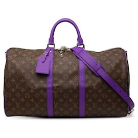 Bolso Louis Vuitton Monogram Macassar Keepall Bandoulière 50