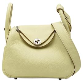 Hermes Lindy Mini Schultertasche in Gelb - Hermès