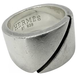 Hermes Women's Silver 925 Band Ring - Hermès
