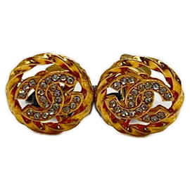 Orecchini Chanel Coco Mark Round Circle Rhinestone
