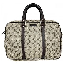 Borsa Business in Tela GG Supreme e Pelle Gucci