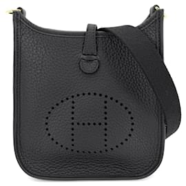 Hermès Borsa a tracolla Hermes Evelyne TPM in pelle nera