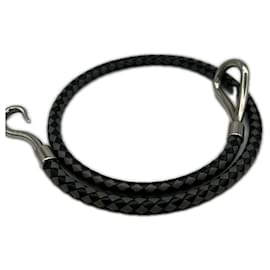 Hermès HERMES Jumbo H Leather Charm Bracelet