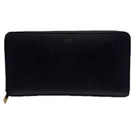 Céline Celine Zip-Wallet aus Kalbsleder, groß, Grün
