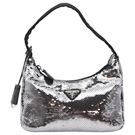Borsa Hobo Prada Nylon Re-Edition Sequin