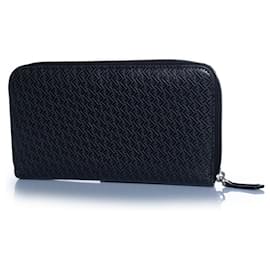 Fendi, pochette continental zip in pelle con stampa FF