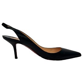 Décolleté Kate 55 Slingback in pelle nera Christian Louboutin