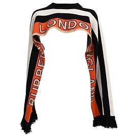 Capelet convertible de jacquard con logotipo de Burberry en cachemira multicolor