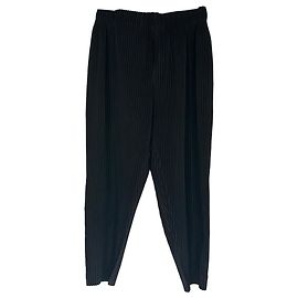 Pantaloni Homme Plissé Issey Miyake in poliestere nero