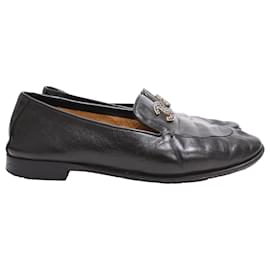 Mocassini Chanel CC decorati in pelle di vitello nera