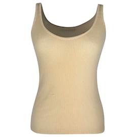 Bottega Veneta Slim-Fit Tank Top aus beigem Baumwolle