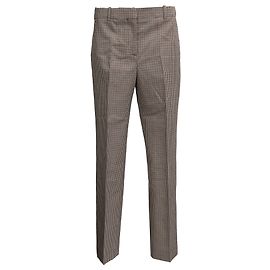 Pantaloni in tweed a quadri a vita media Givenchy in lana marrone