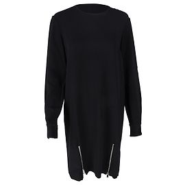 Stella Mc Cartney Vestido midi Stella McCartney con detalle de cremallera en rayón negro