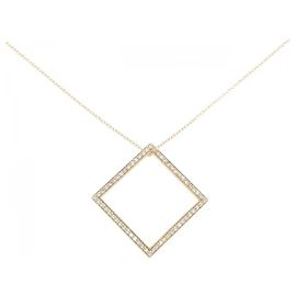 Autre Marque Collana in oro giallo K10 e diamanti