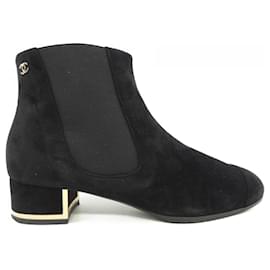 Botines cortos de ante para niña Chanel
