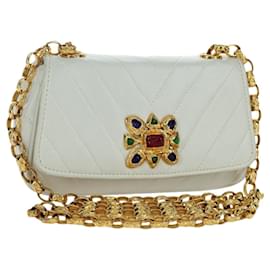 Chanel Vintage Gripoix Flap Leather