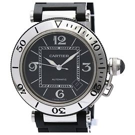 Orologio automatico da uomo in acciaio Cartier Pasha Seatimer W31077U2