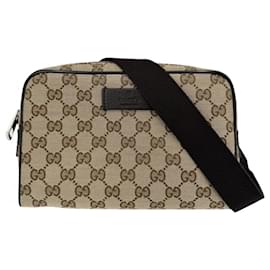 Riñonera Gucci de lona GG marrón y cuero