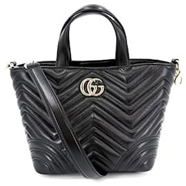 Borsa a tracolla trapuntata GG Marmont da donna Gucci